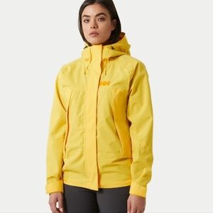 Helly Hansen Banff Shell Jacket - Waterproof Honeycomb Yellow Spring Coat